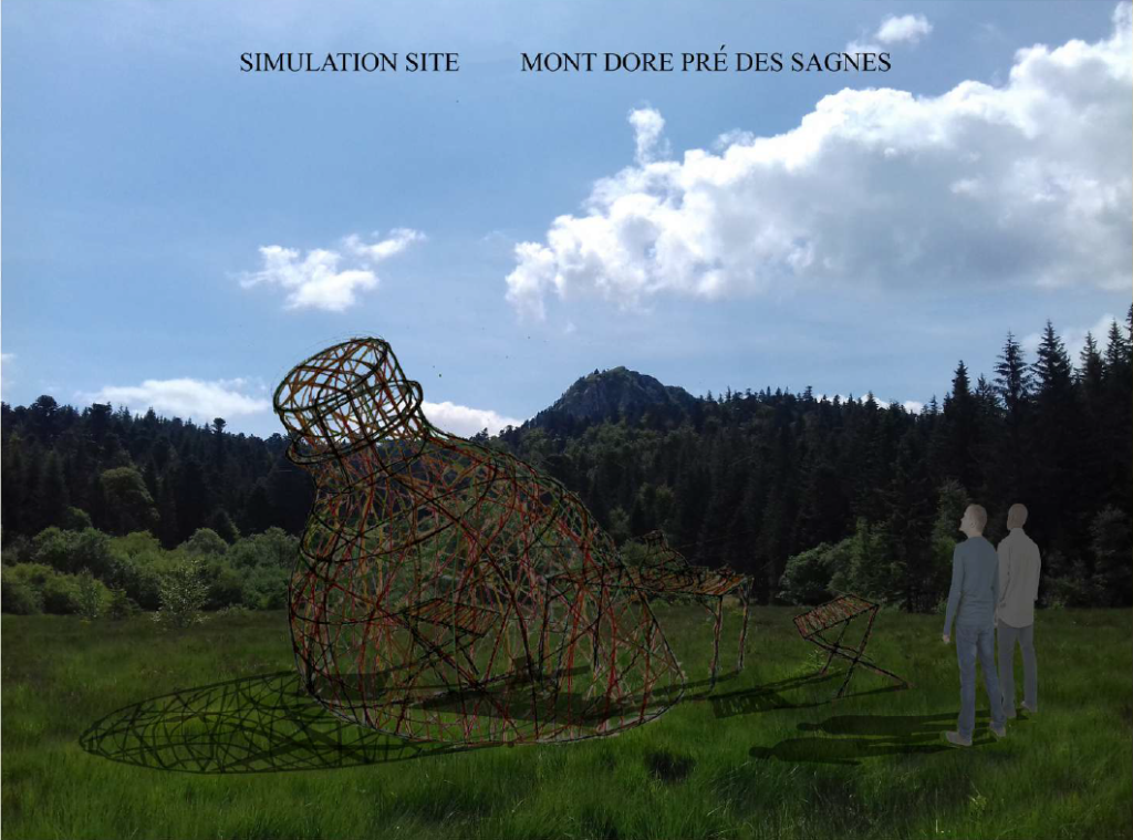 simulation site mont dore pré des sagnes, "élévation", projet 1, "émergence"