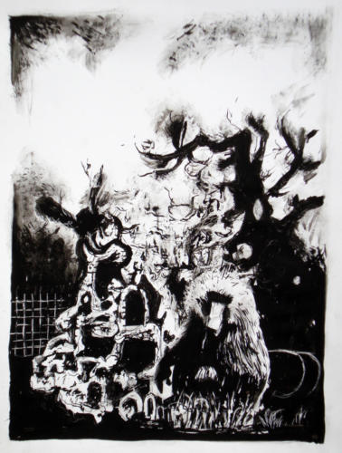 Babel, 2008, encre sur papier, 42x30 cm