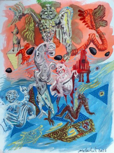 Bestiaire - 2026 - encre et gouache sur papier - 32 x 25 cm