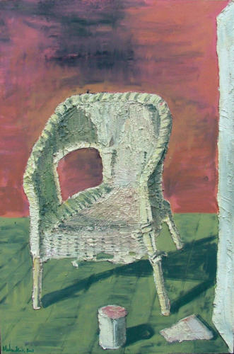 Fauteuil n°1, 2003, mixte sur toile, 150x100 cm