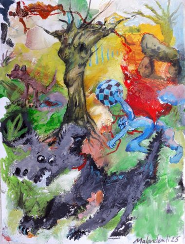 Jouons ensemble - 2026 - mixte sur papier - 32 x 25 cm