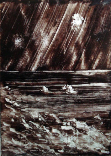 La mer, 2013, encre sur transparent, 42x30 cm