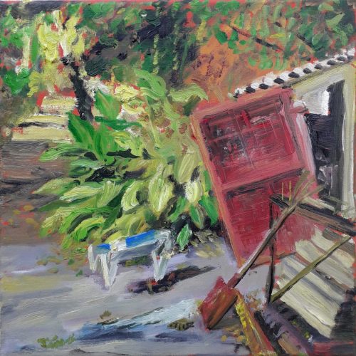 La porte - 2026 - huile sur toile - 30 x 30 cm