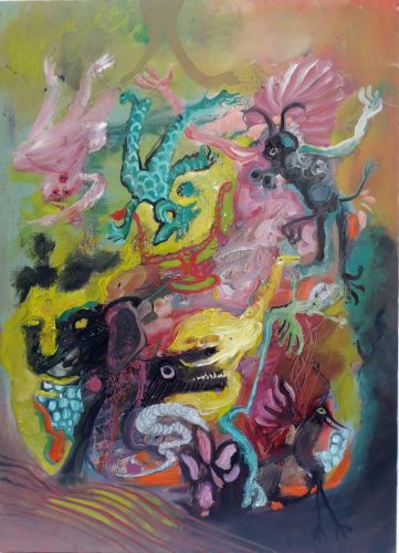 La retournenemt - 2026 - huile sur toile - 73 x 53 cm 