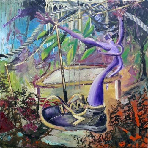 La vie en chantier n°2 - 2026 - huile sur toile - 80 x 80 cm