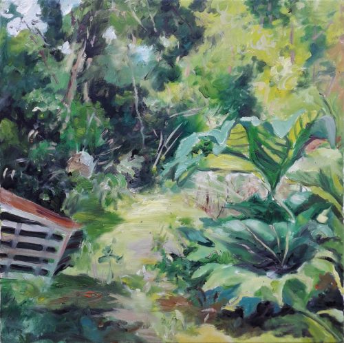 Le jardin du moulin - 2026 - huile sur toile - 50 x 50 cm