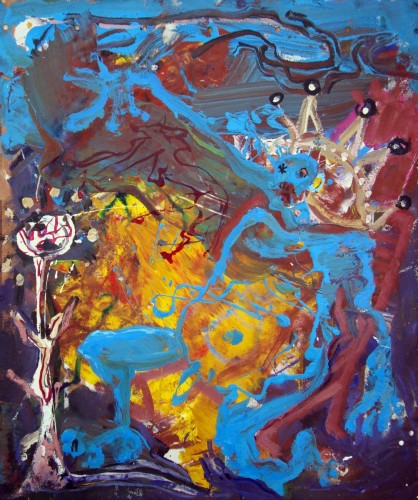 Lear, 2018, mixte sur toile, 65 x 54 cm