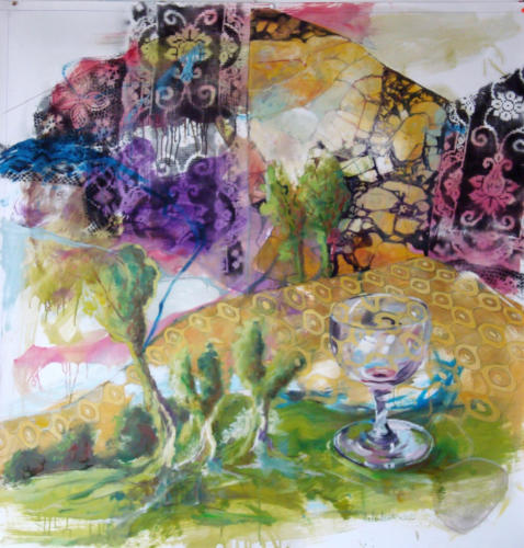 Passage N°2, 2015, huile sur papier, 120x115 cm
