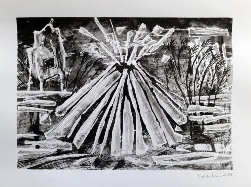 Tipi - 2026 - encre sur papier - 25 x 32 cm