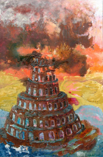 Tour-de-Babel-n°1-2005-mixte-sur-toile-146x97-cm